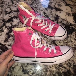 HOT PINK HIGHTOP CONVERSE